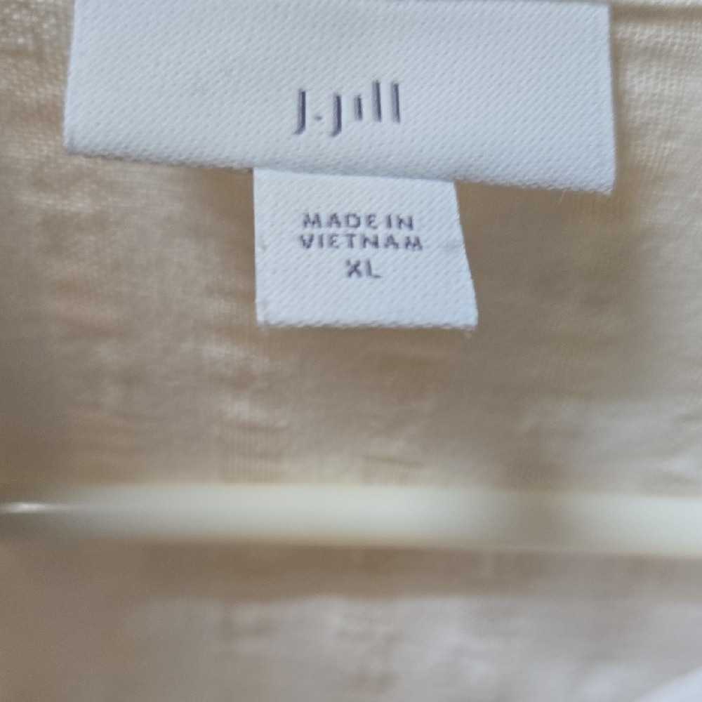J. Jill White Gauze Blouse/Swim Cover Up In 100% Cotton - Picture 2 of 5